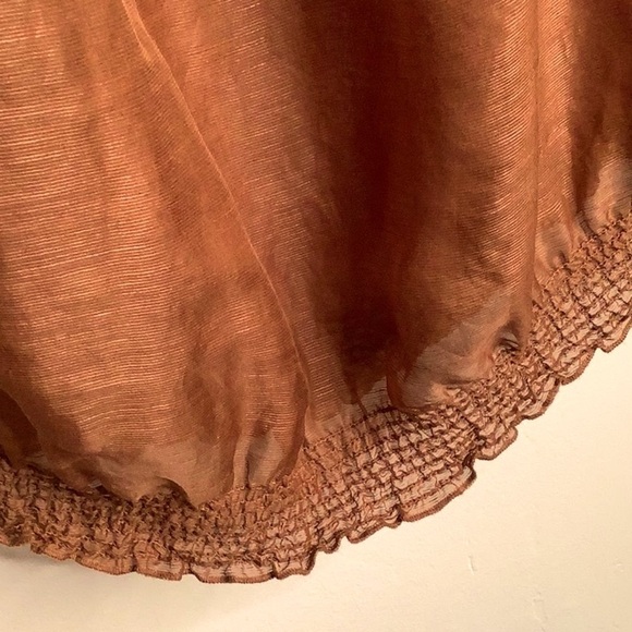 CHICO’S Copper Lightweight Semi-Sheer Top - Picture 5 of 8